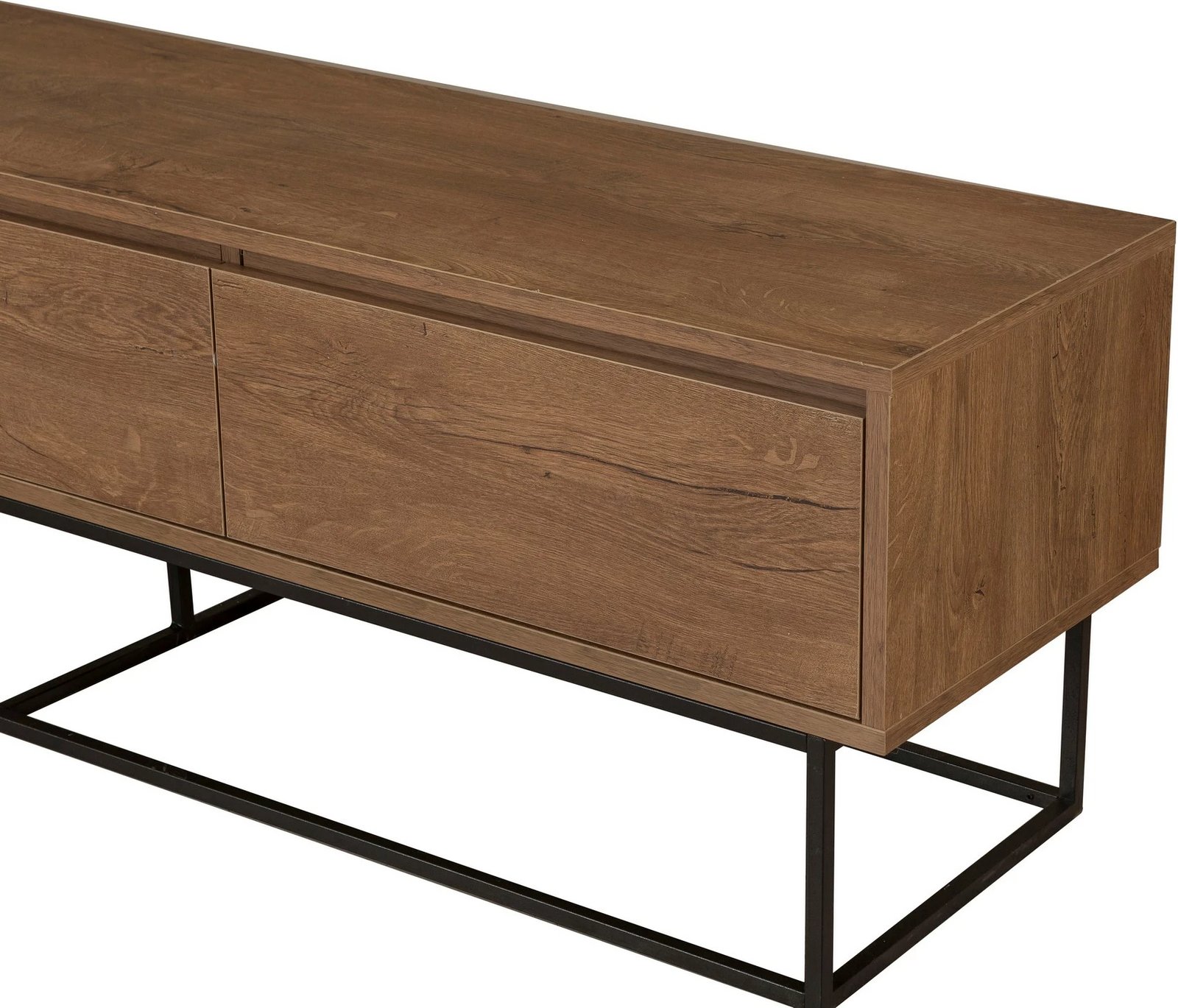 Set mobiljesh për dhomë dite, Skye Decor, Laxus Takım 26, ngjyrë arre dhe e zezë