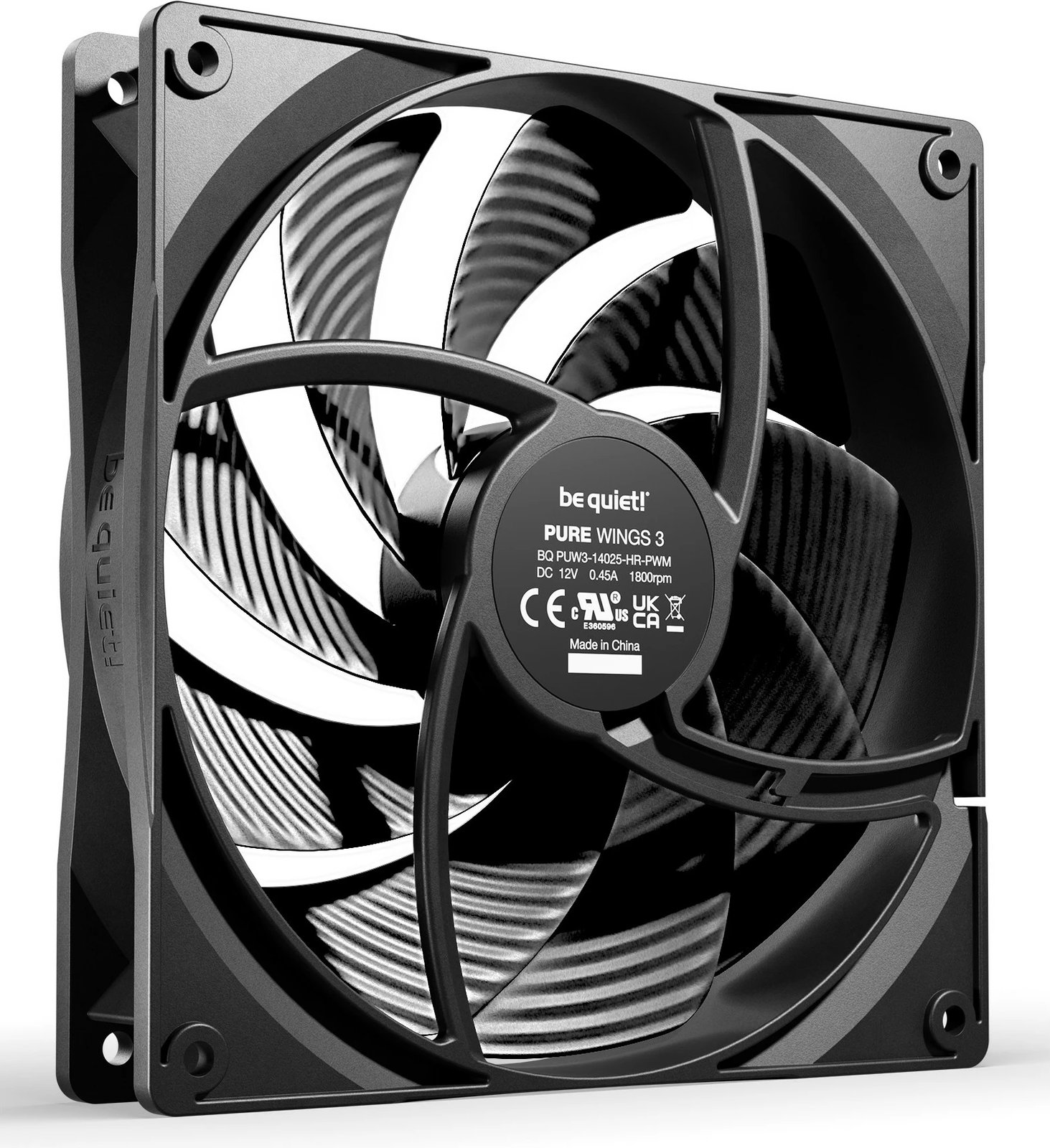 Ventilator kase Be Quiet! Pure Wings 3 140mm PWM, 3 copë, zi
