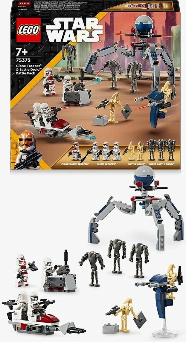 Set ndërtimi LEGO Clone Trooper & Battle Droid, 215 pjesë, plastikë, shumëngjyrësh