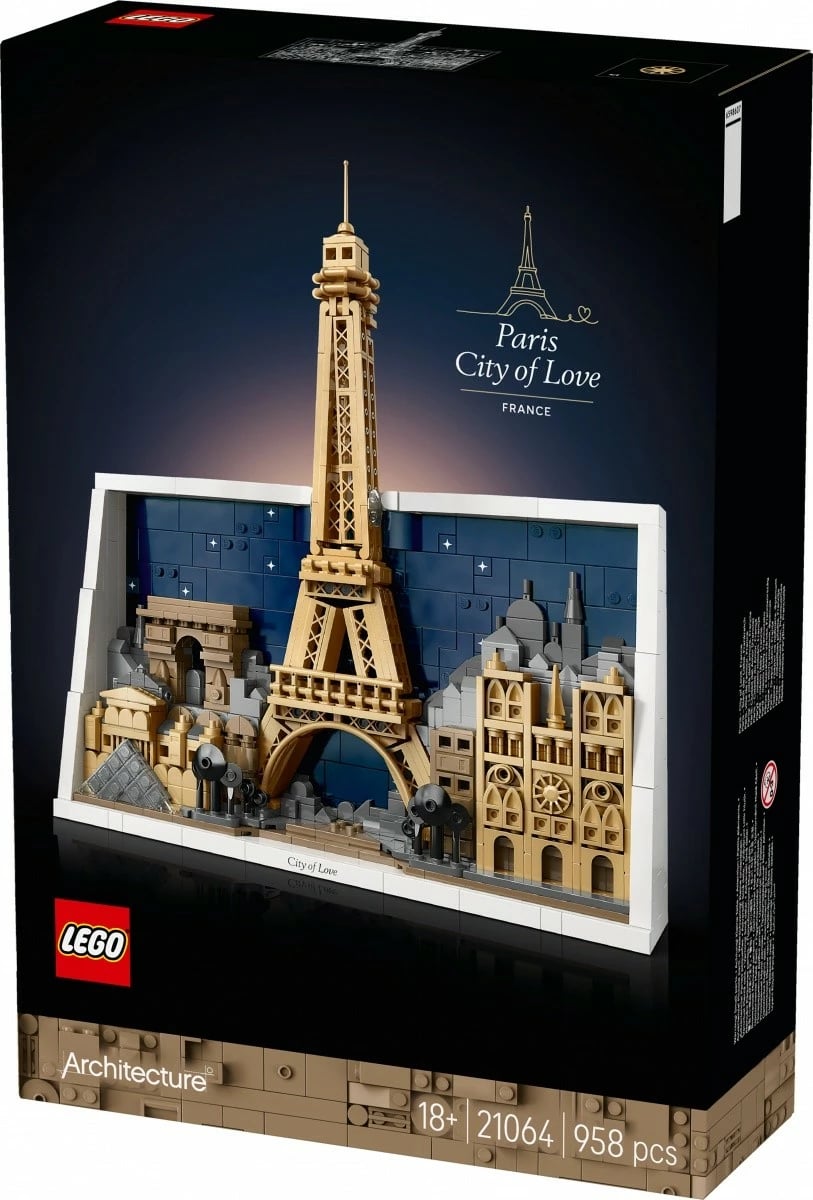 set ndërtimi, LEGO, Architecture 21064 Paris City of Love, 958 pjesë, për moshë 18+, set i madh