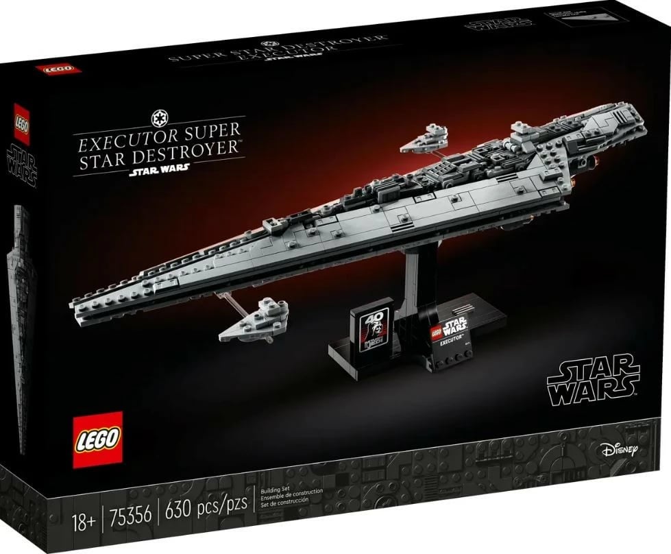 Set LEGO Star Wars 75356 Executor-Class Star Dreadnought, 630 pjesë, model ekspozimi 43 cm, 18+