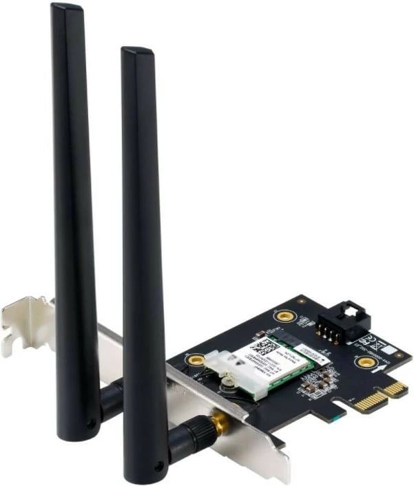 Kartë rrjeti WiFi Asus PCE-AX1800, PCIe, 2 antena, Bluetooth 5.2, e zezë Kartë rrjeti WiFi Asus PCE-AX1800, PCIe, 2 antena, Bluetooth 5.2, e zezë