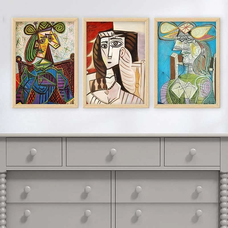 Pikturë dekorative me kornizë (3 copë), Wallity, 3NTC_UNPP30_3545