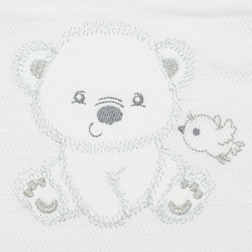 Set bebesh, New Baby, Sweet Bear, 100% pambuk, madhësia 62 (3-6m), e bardhë, set 4-copësh