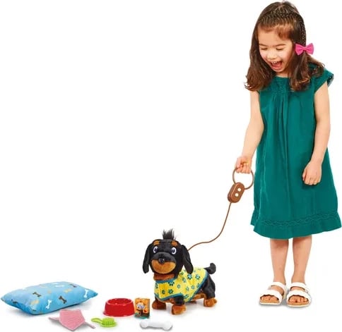 Set lodër për fëmijë Pitter Patter Pets Wiggle Jiggle Daschund Deluxe Electronic Pet