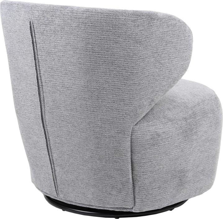 Karrige me krahë rrotulluese Marelia, material stof, ngjyrë gri, 73x76x76cm