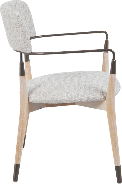 Karrige Sentana, metal-dru, stof bezhë-kafe, 56.5x56x79cm