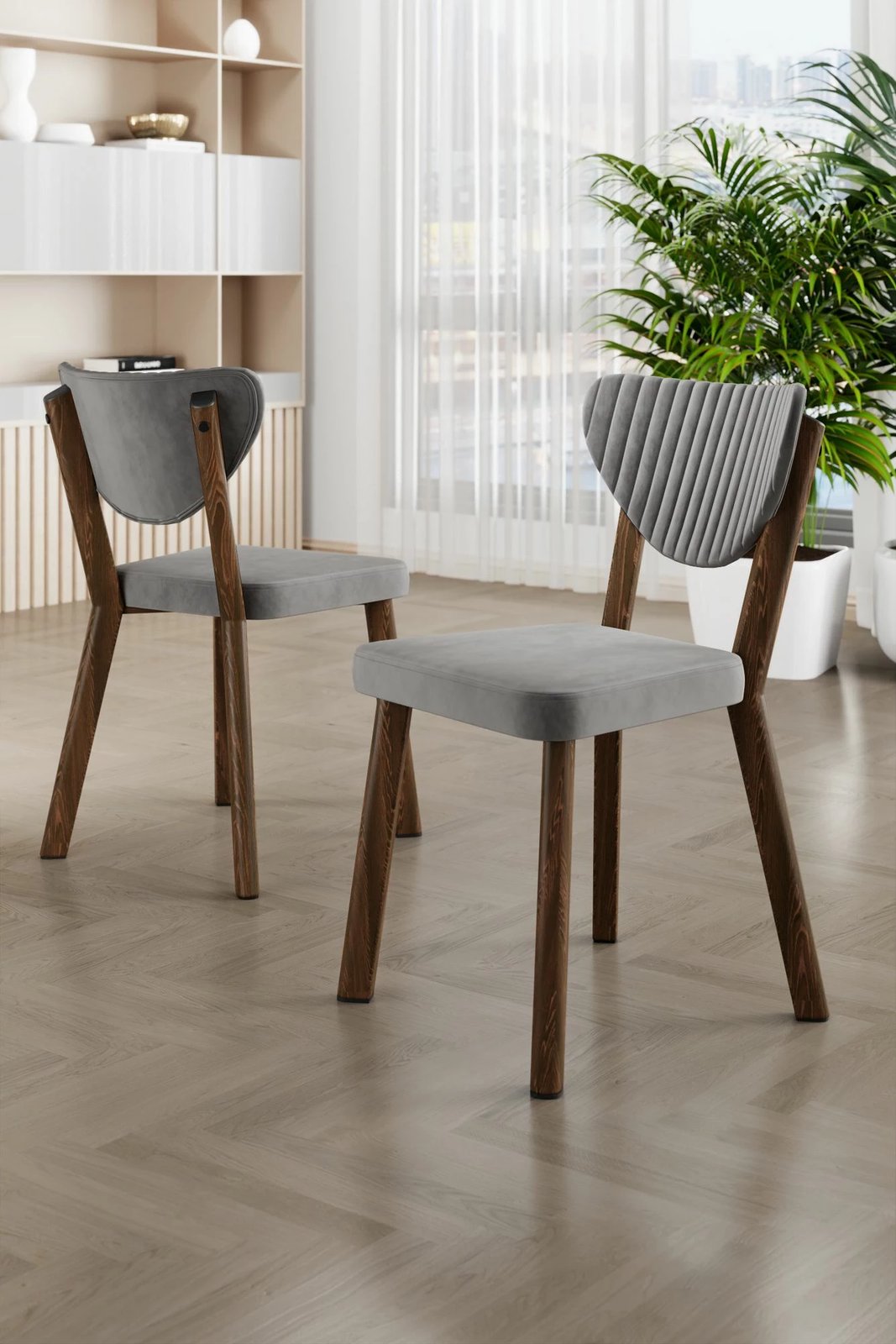 Set karrigesh (6 copë) Hanah Home, Arfe, gri, kafe