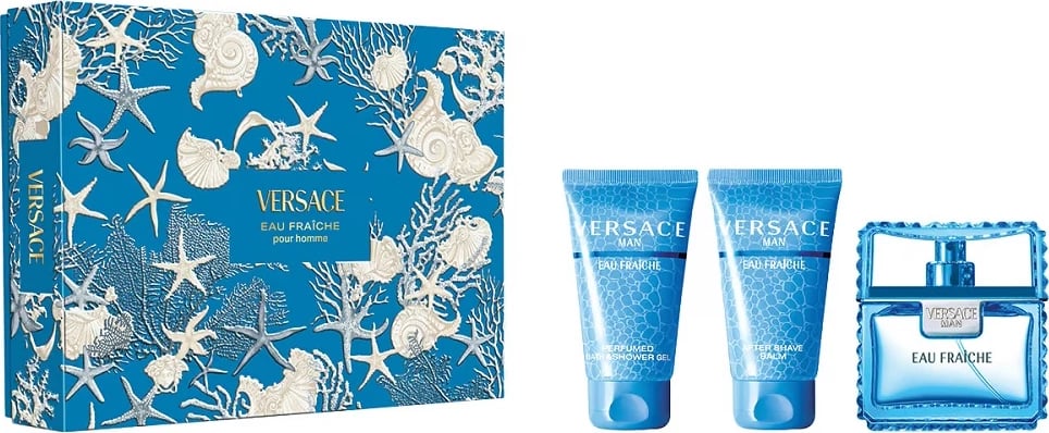 Set Eau de Toilette për meshkuj Versace Eau Fraiche, 3x50ml