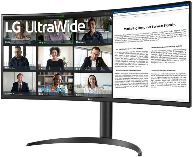 Monitor LG 34WR55QK-B 34WR55QKB UltraWide 32" TFT/LCD, e zezë