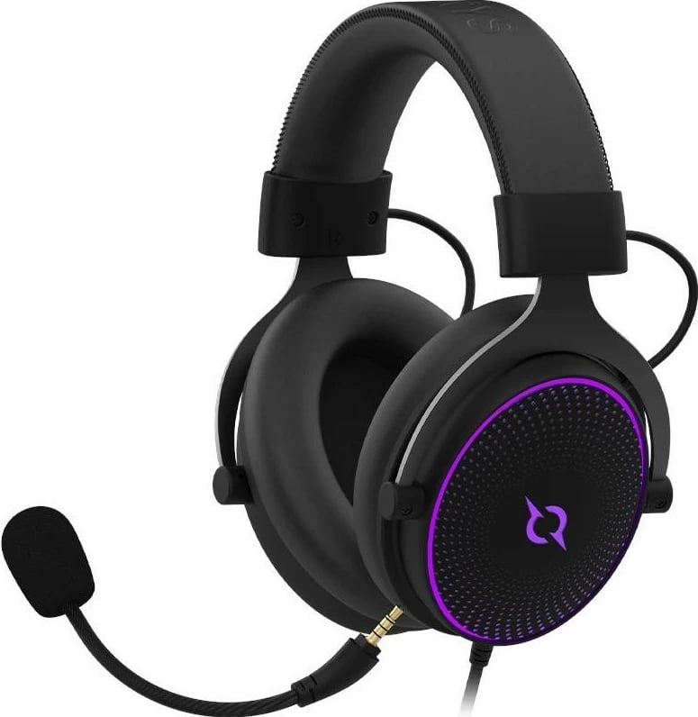 Kufje gaming AQIRYS Carina, 7.1, me mikrofon të ndashëm, ARGB, USB, e zezë