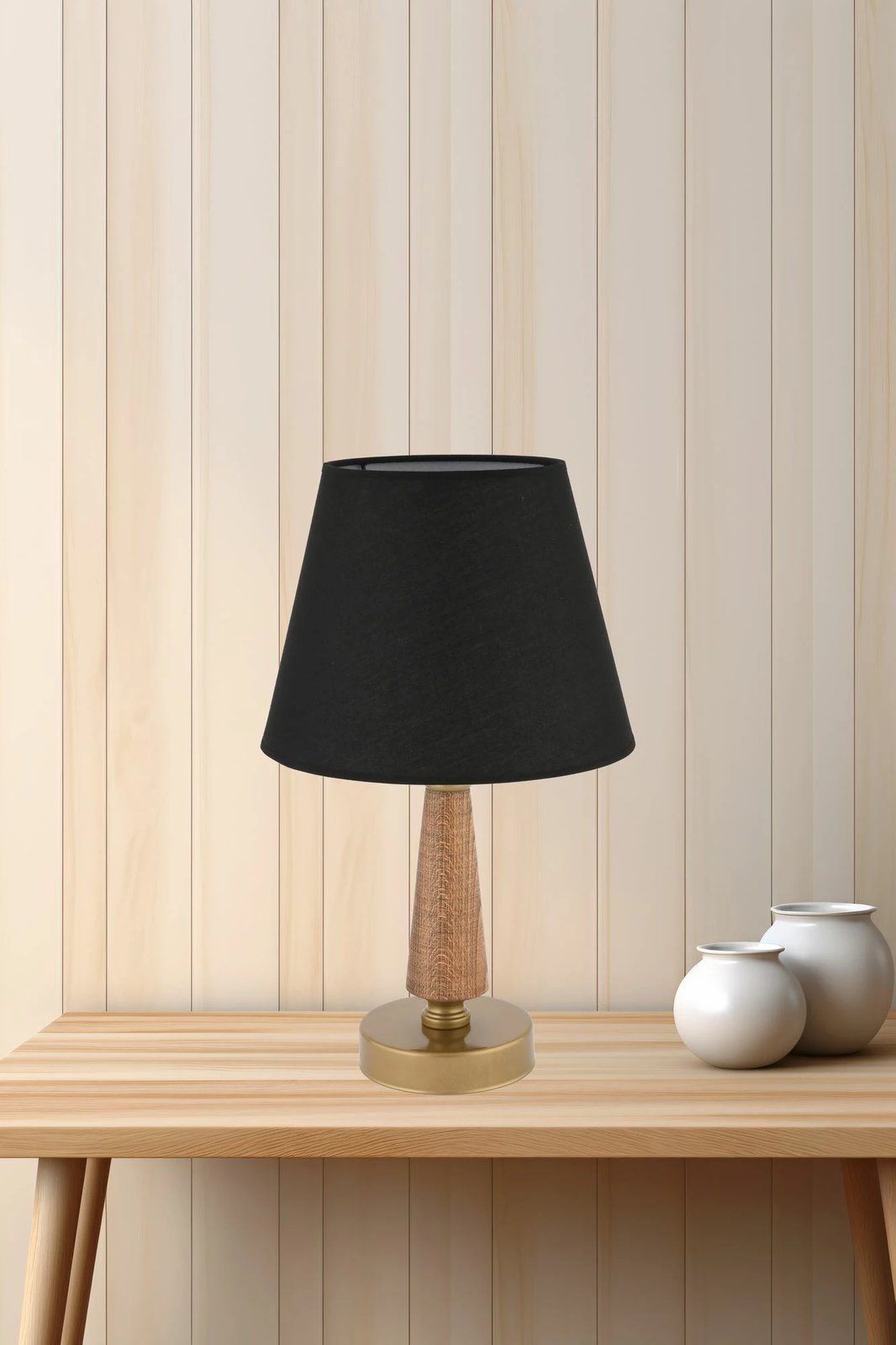 Llambë tavoline Opviq, e zezë, kafe, ari, 303