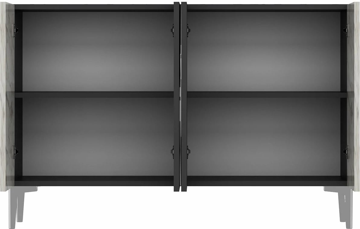 Konsol Skye Decor, Afra KM120, antracit, argjend