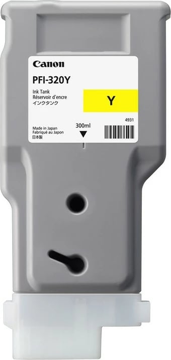 Kasetë bojë Canon PFI-320Y, 300 ml, Verdhë