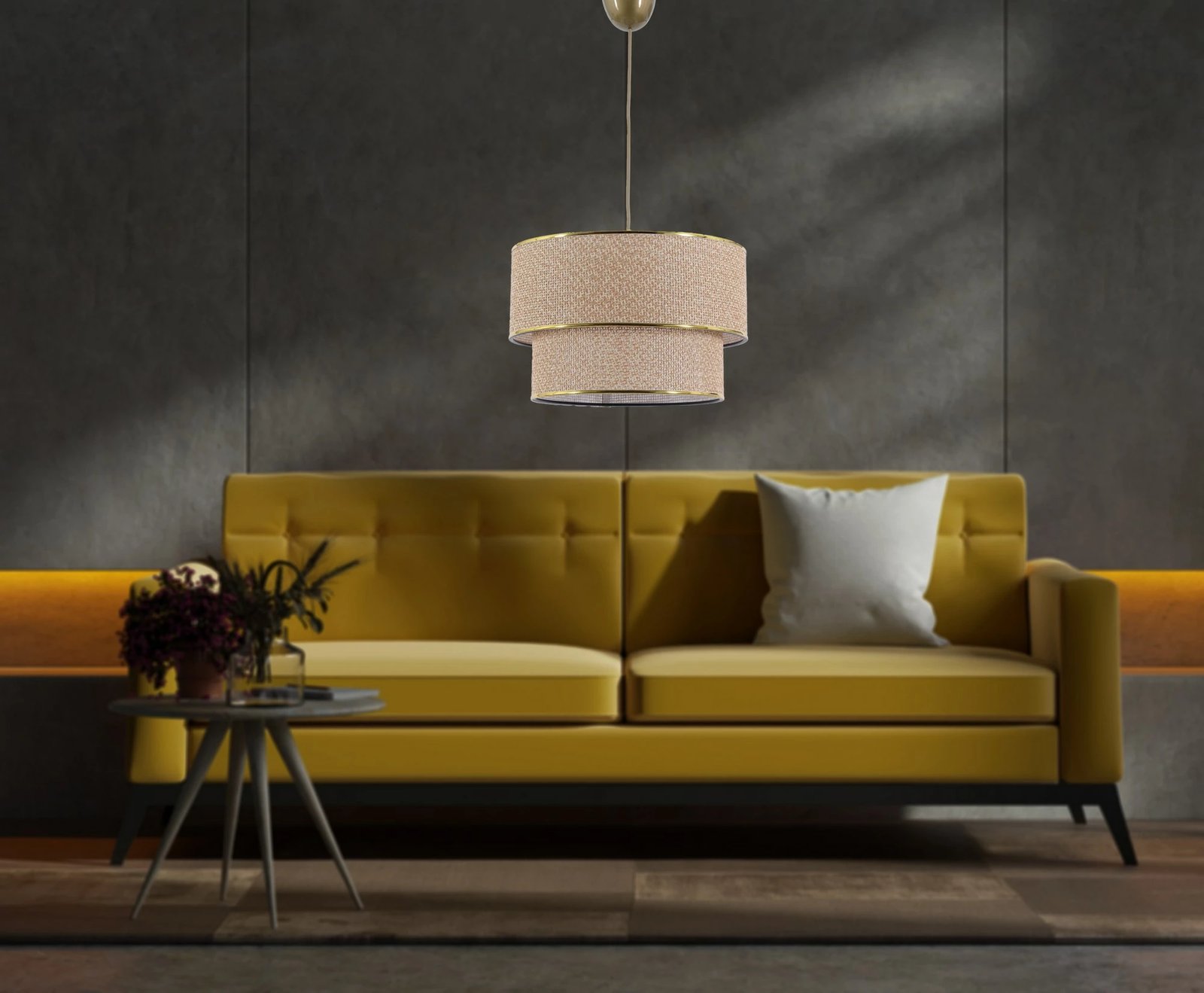 Llambë tavani Opviq, Coral Wicker, ecru dhe kafe