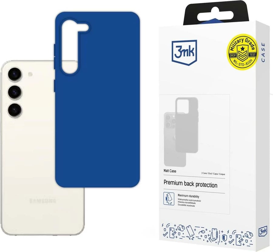 Mbështjellës 3mk Matt Case për Samsung Galaxy S23, TPU, blueberry, Kaltër