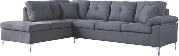 Këndore e majtë, 282x197x90 cm, FH3087L, ngjyrë gri