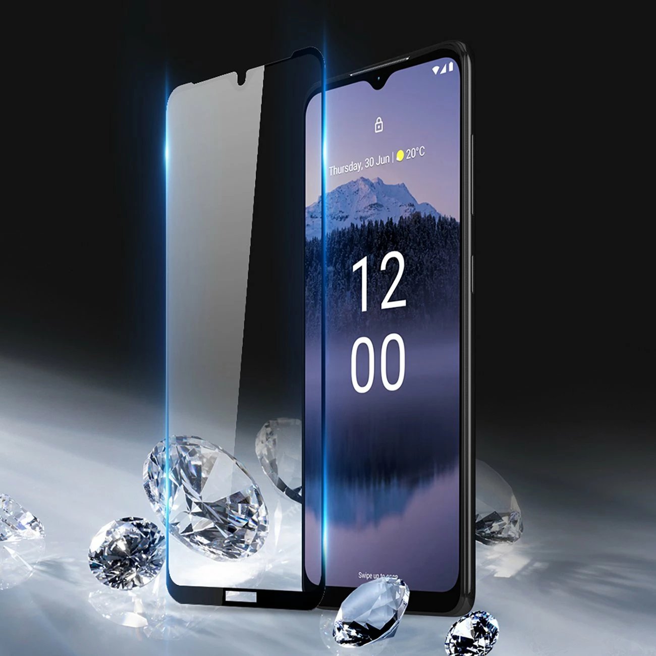 Xham i temperuar Dux Ducis 10D për Nokia G11 Plus, 9H, me kornizë të zezë