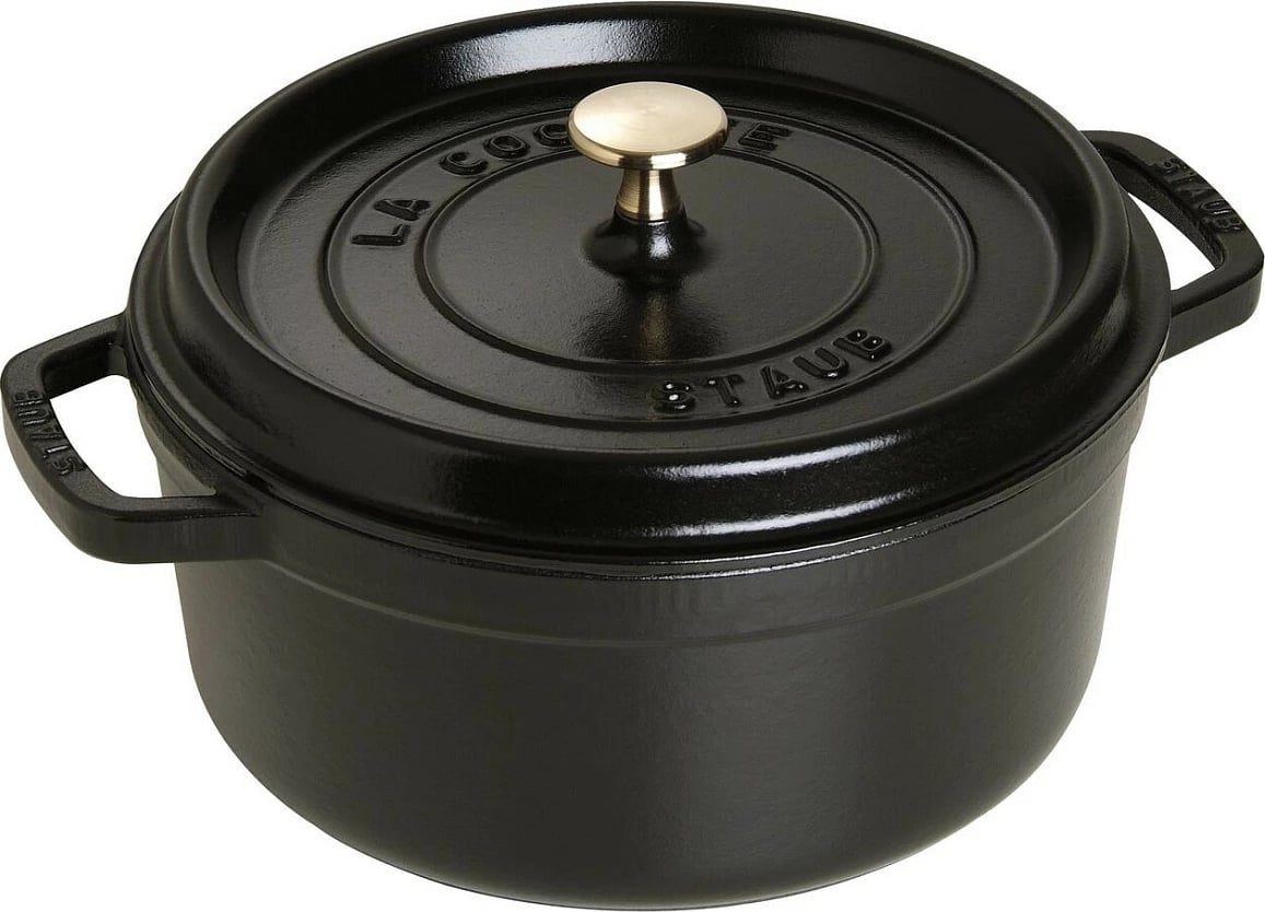 Enë pjekje Staub La Cocotte 3.8L, gize, e zezë