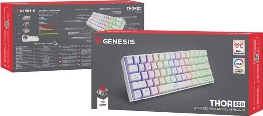 Tastierë Gaming Genesis, e bardhë