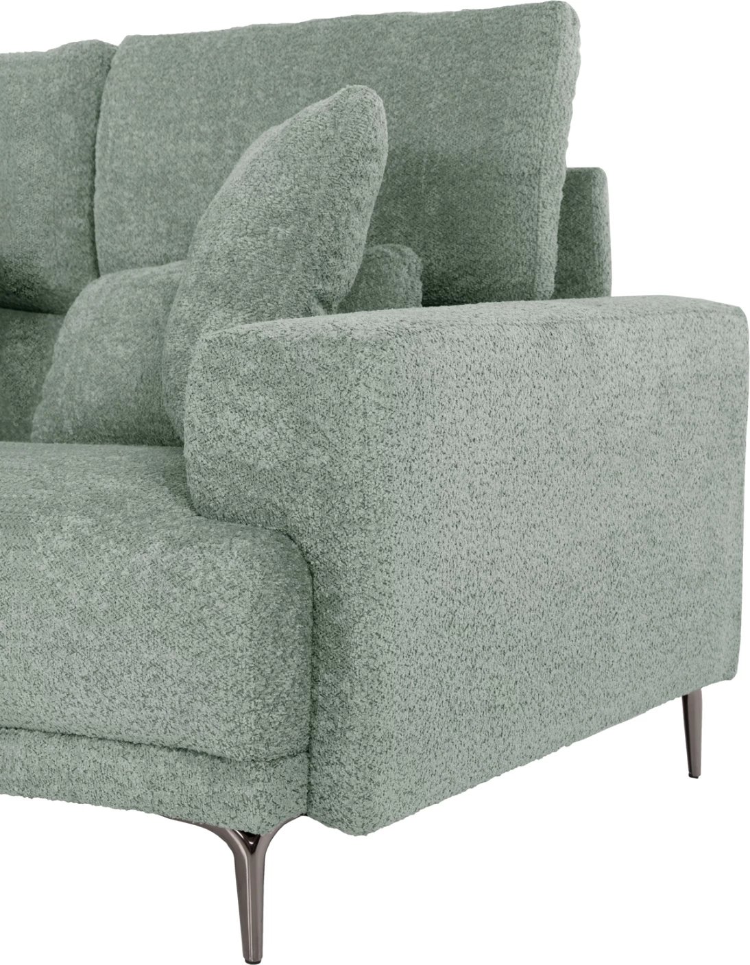 Kënd divani SYMMET FH3269.06, pëlhurë mente, këmbë antracit me shkëlqim, 314x236x90-102H cm