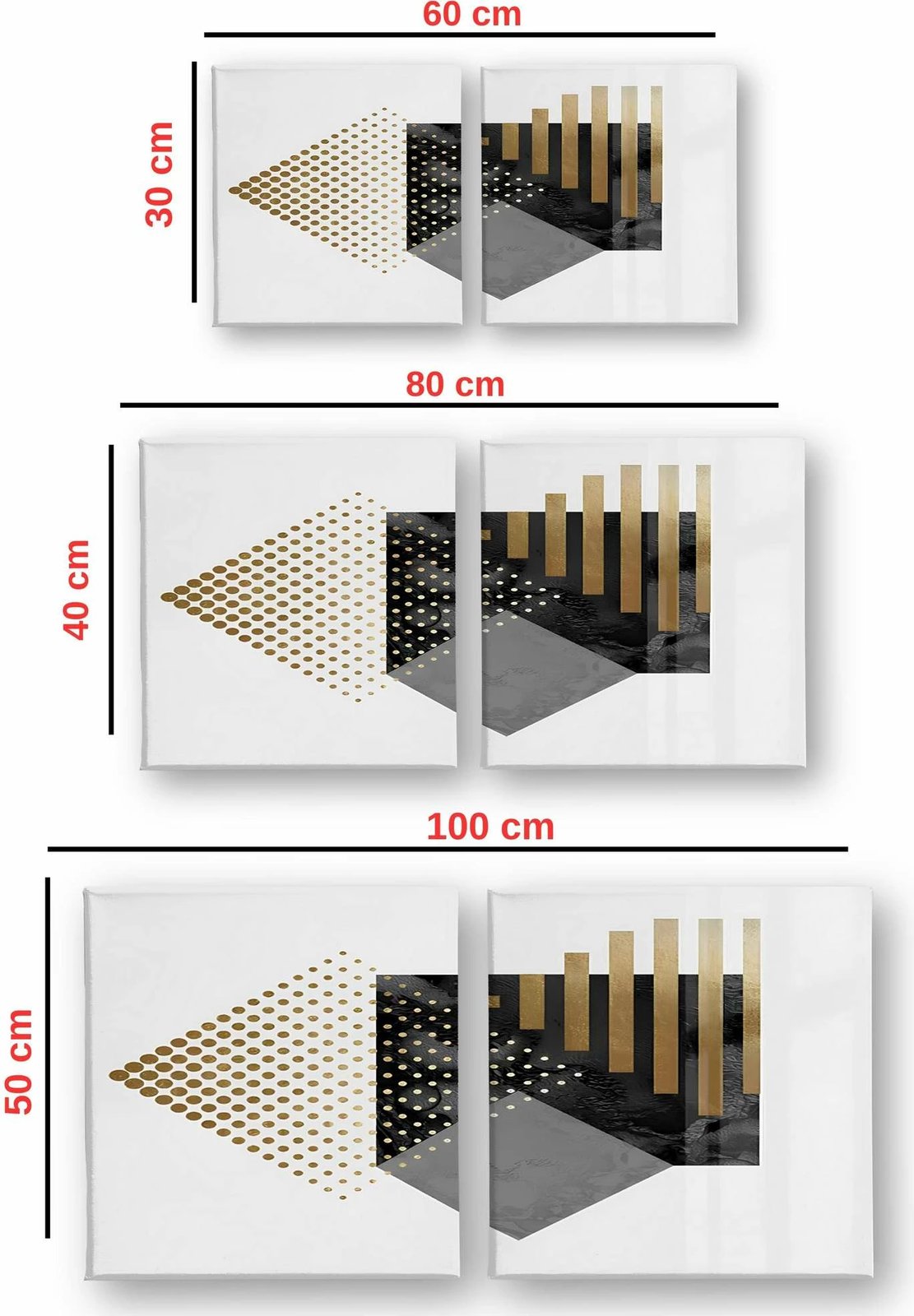 Pikturë dekorative në kanavacë (2 copë), Wallity, ASR_CNV2-16, 30x30