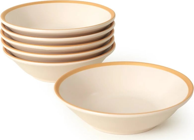 Set pjatash (6 copë), Hermia Concept, krem me të artë, ST042306F950A841700MACD700