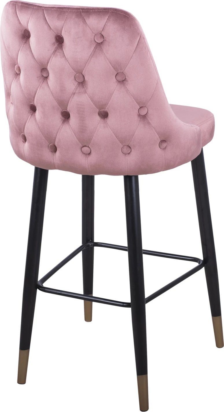 Stol Bar SERENITY FH8519.02 Kadife Mollë e Kalbur me kornizë metalike 51x57x110cm, set prej 2 copë