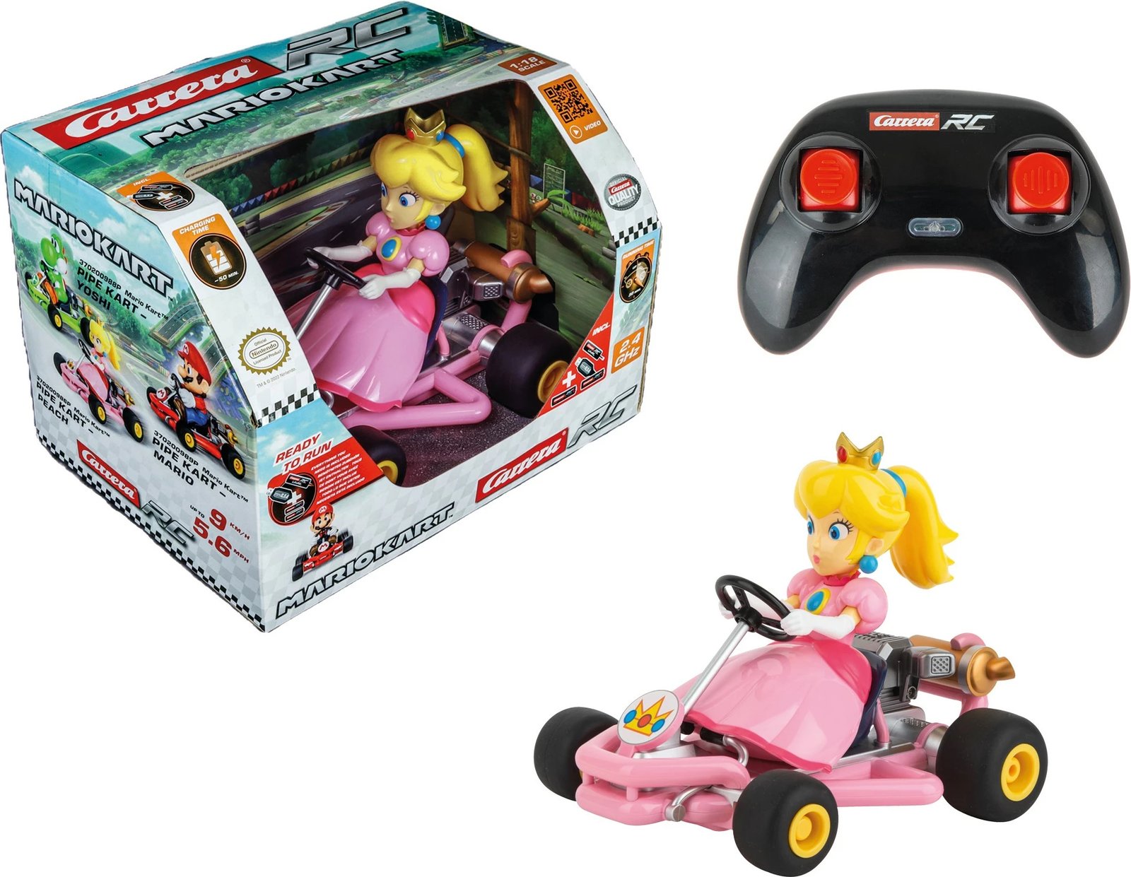 Makina lodër Carrera Action 2.4GHz Mario Kart Pipe Kart, Peach