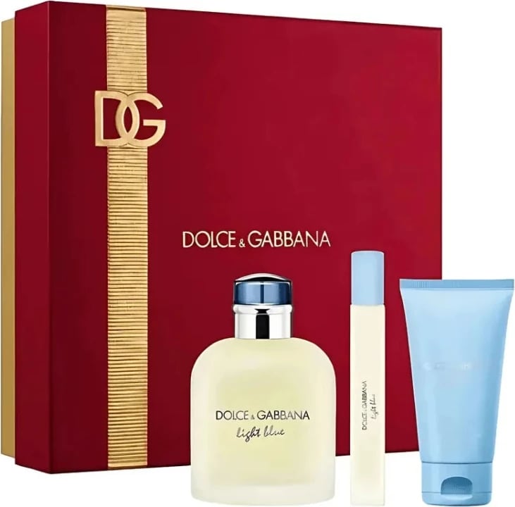 Set Eau de Toilette për meshkuj Dolce & Gabbana Light Blue, 125ml + 10ml + xhel dushi 50ml