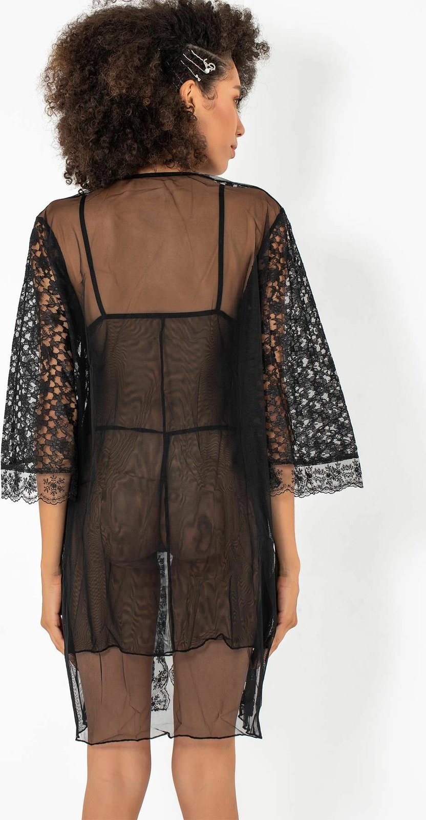 Set fustan nate me peniuar, ngjyrë e zezë, Jumeon, 011-008007