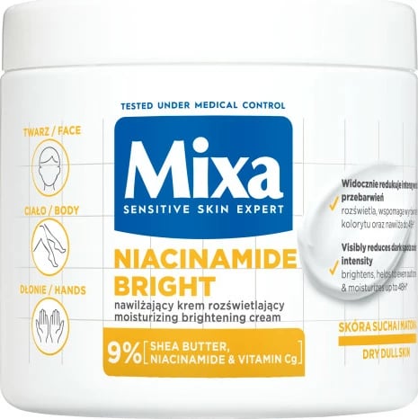 Krem për trup për femra MIXA Niacinamide Bright, 400ml