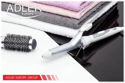 kaçurrelues flokësh, Adler, AD 2106, 25 mm, keramik, 40 W, e bardhë/argjend