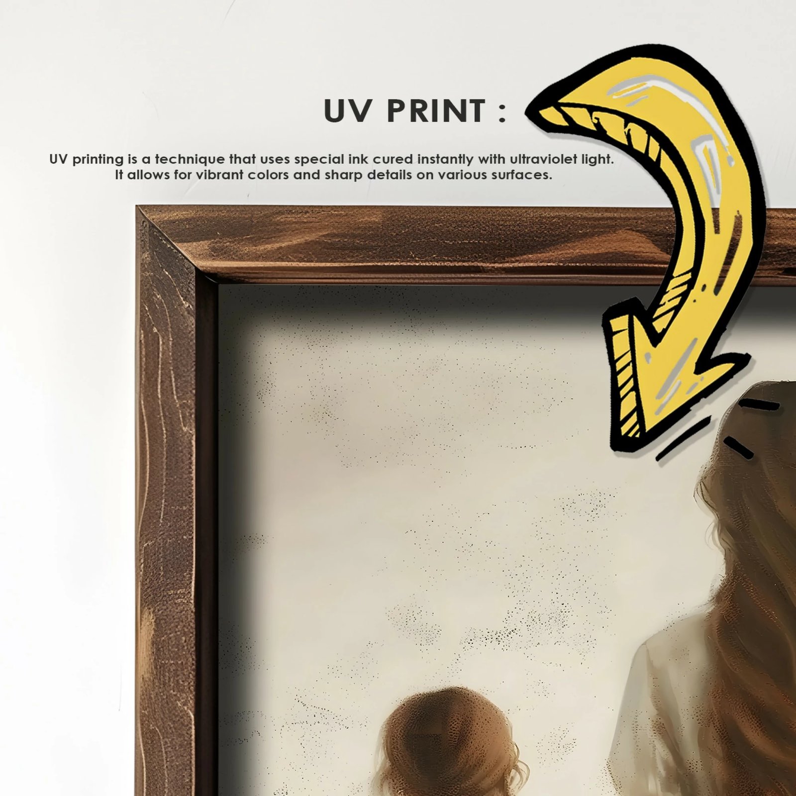 Pikturë dekorative me kornizë MDF, Wallity, GE222-L, shumëngjyrëshe