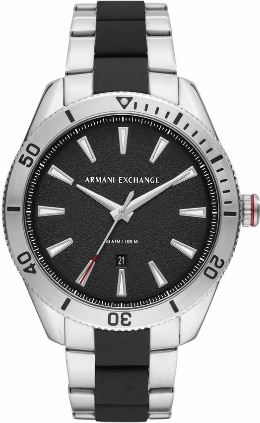 Orë Armani Exchange për meshkuj, e argjendtë