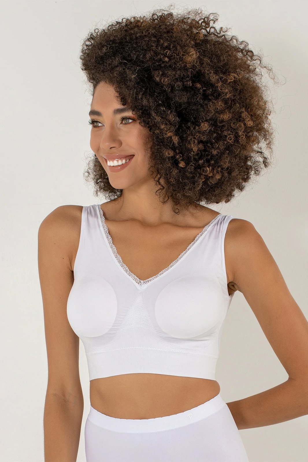 Bustier i bardhë pa vija, Jumeon, 002-000301