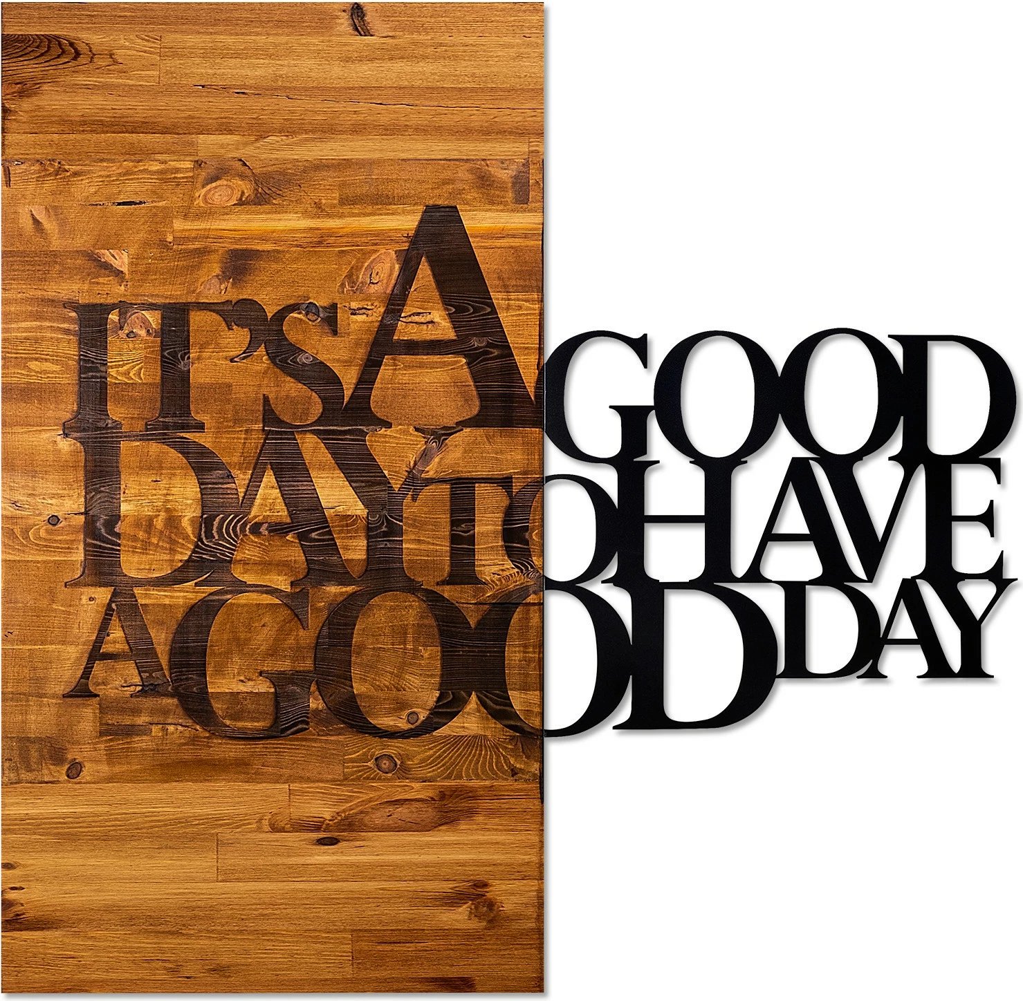 Aksesor dekorativ për mur, dru arre dhe metal, Wallity, 58x58cm