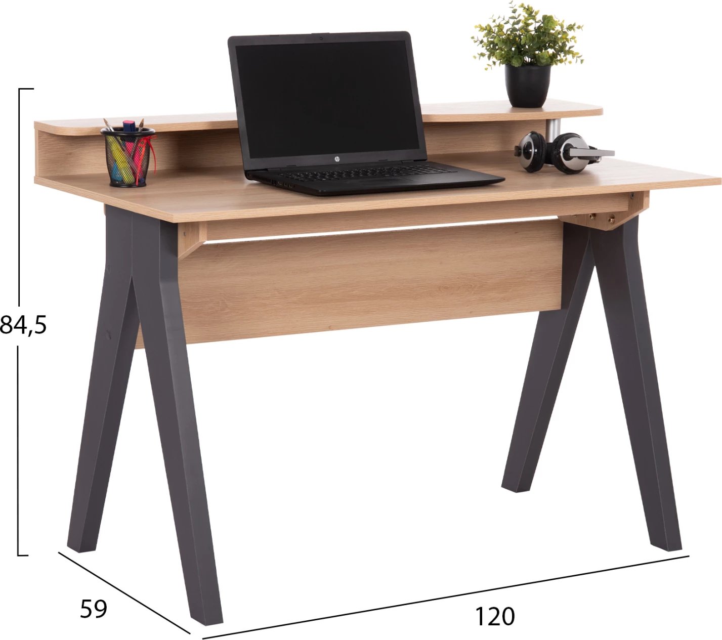 Sipërfaqe Tavoline KRONEL FH18293 melaminë, sonama-gri, 120x59x84.5 cm