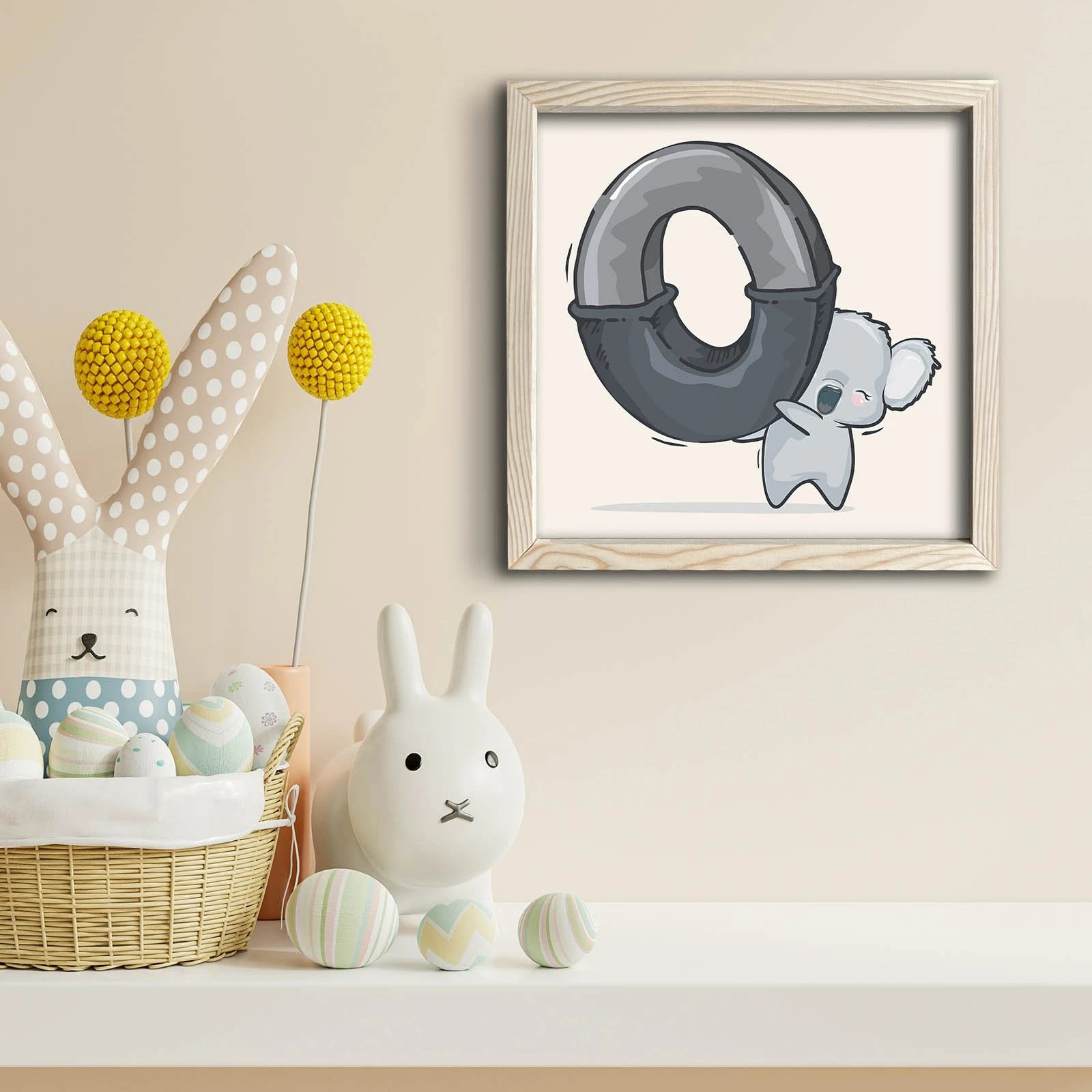 Pikturë dekorative me kornizë MDF, Wallity, 3333KCT-001, 33x33cm