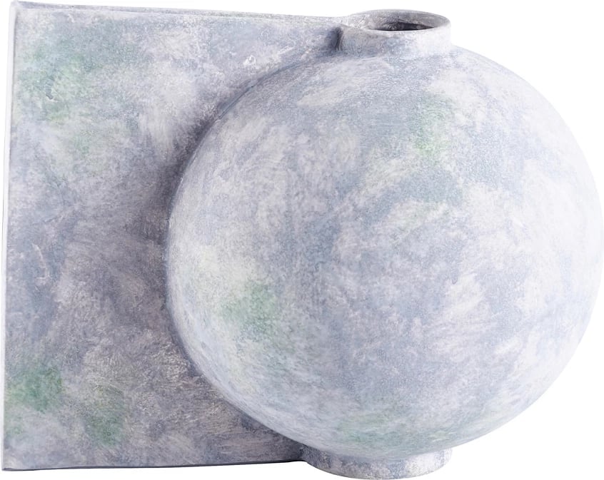 Vazo Alkistis, qeramike, gri, 30x23x25 cm