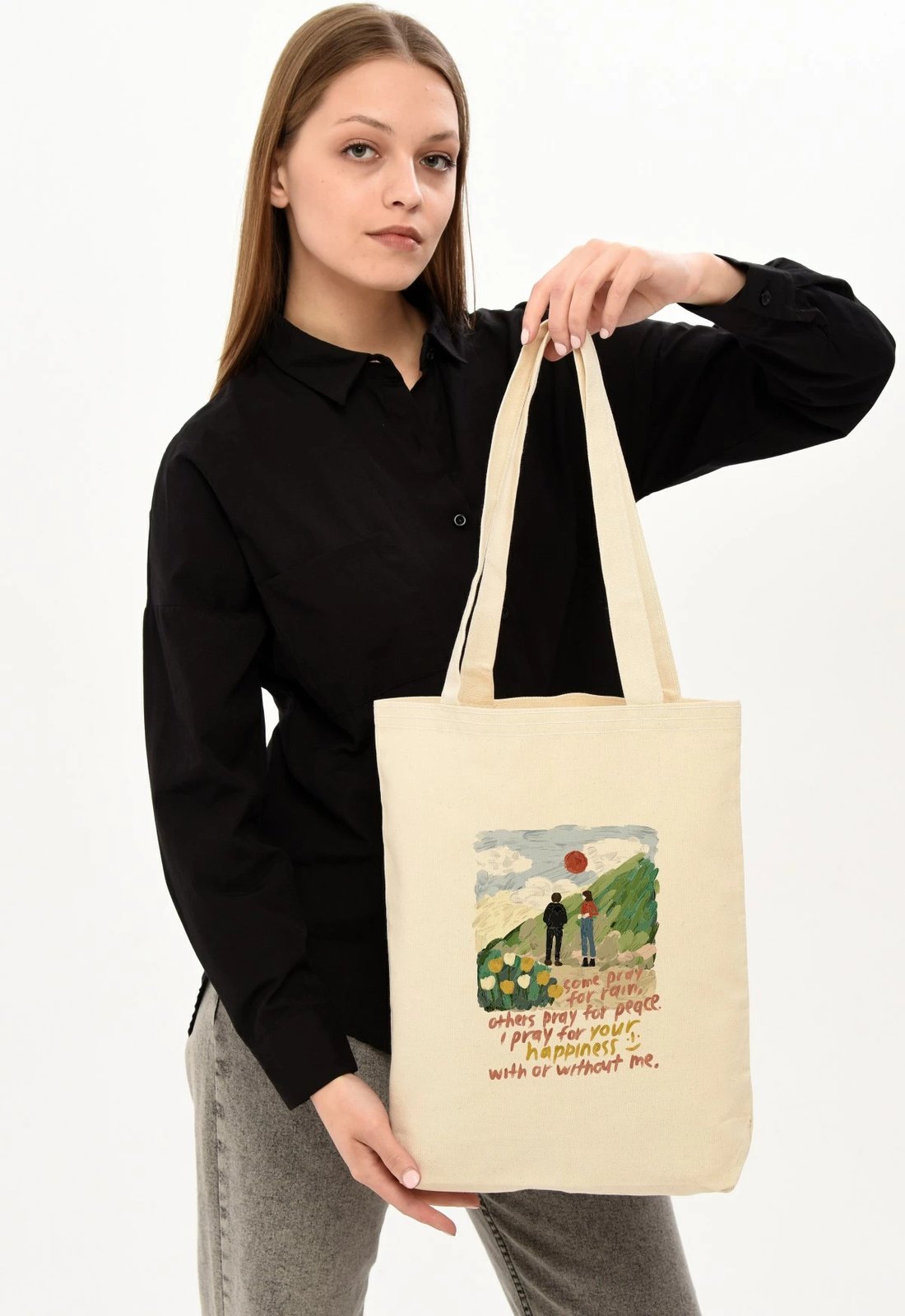 Torbë tote Zoozie Bags, 0540, ngjyrë krem
