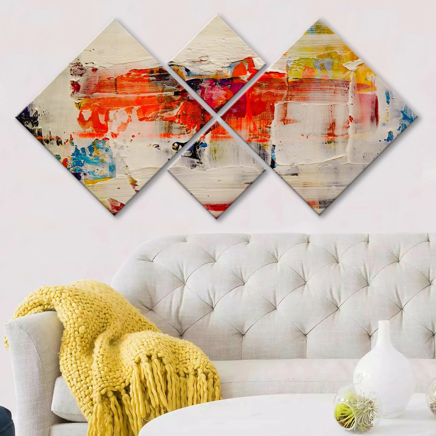 Pikturë dekorative MDF (4 copë), Wallity, 4MDF2281410