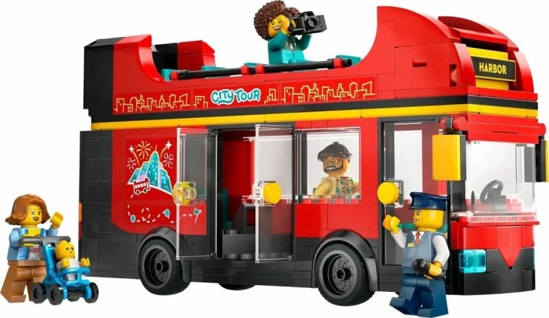 Lego autobus dykatësh i kuq, fëmijë
