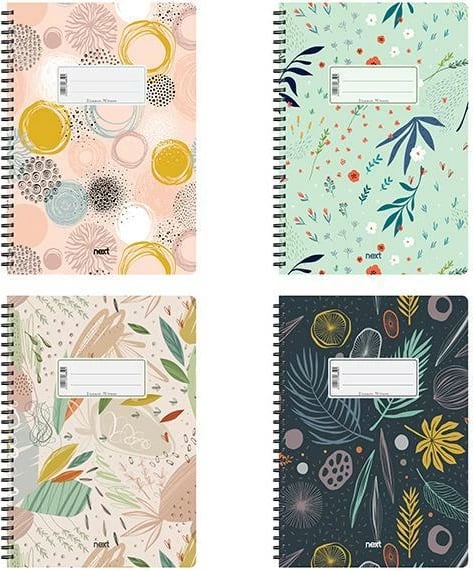 Fletore spirale Next me lule, 3 lëndë, 21x29cm