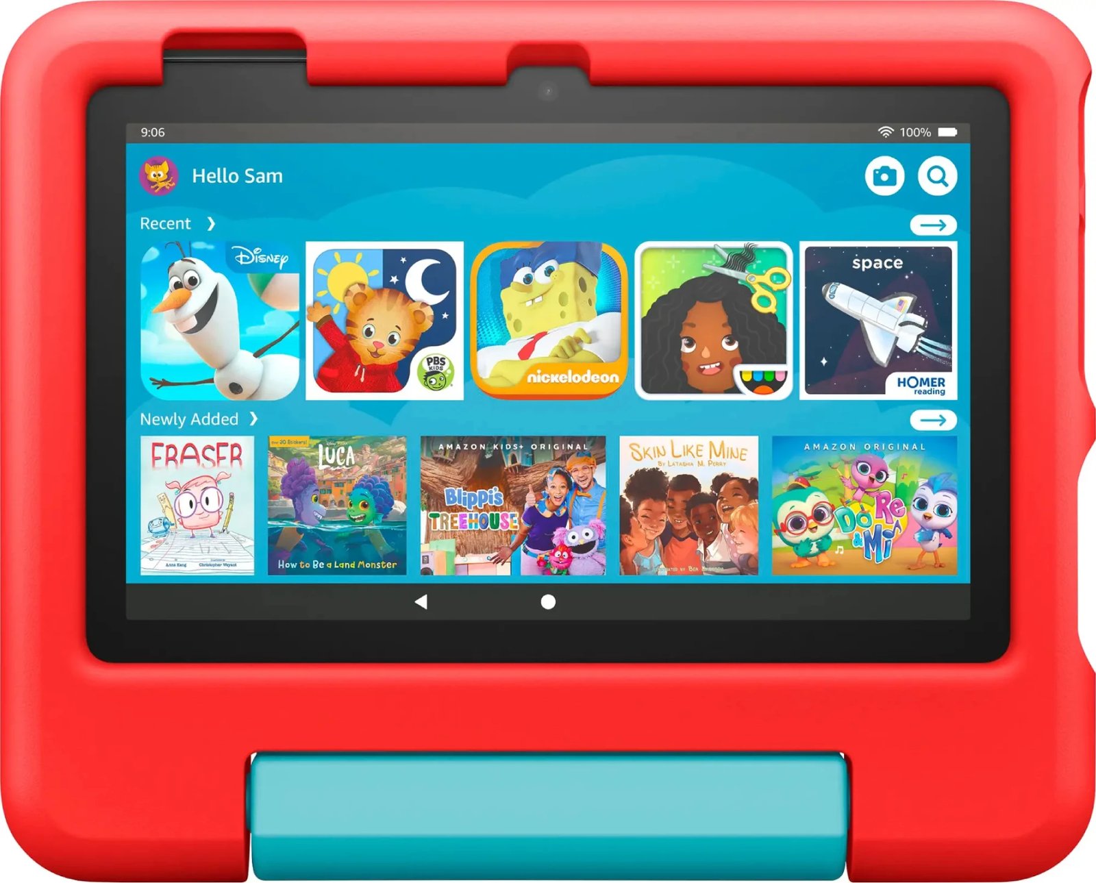Tablet, Amazon, Fire 7 Kids (2022), 7" Wi‑Fi, 16 GB, me mbrojtëse të kuqe