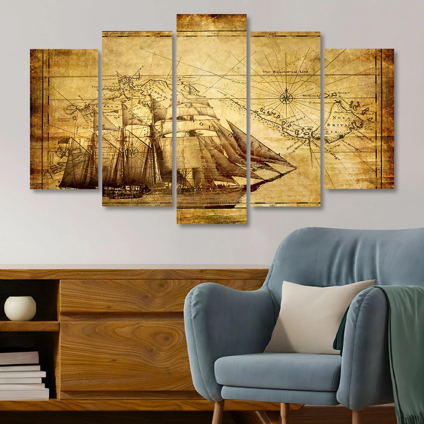 Pikturë dekorative MDF (5 pjesë), Wallity, 5MDF4515_60100, 100x60cm