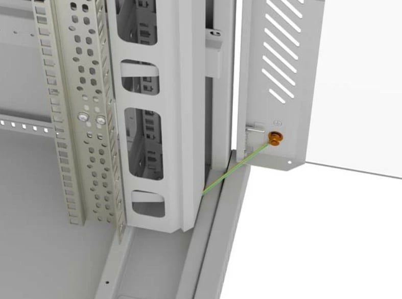 Kasë serveri Lanberg FF01-8047-12SL, 47U, me derë xhami, LCD, Gri