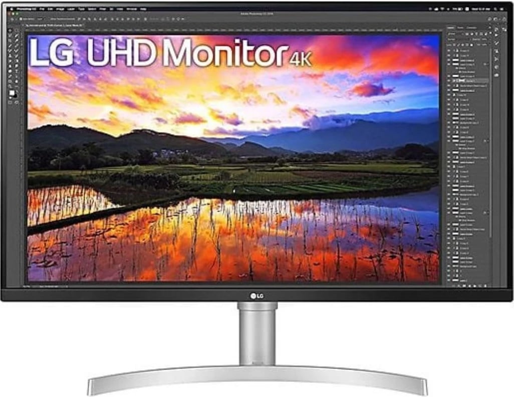 Monitor, LG, 32UN650K-W.AEU, 32 inch 4K UHD, silver/black