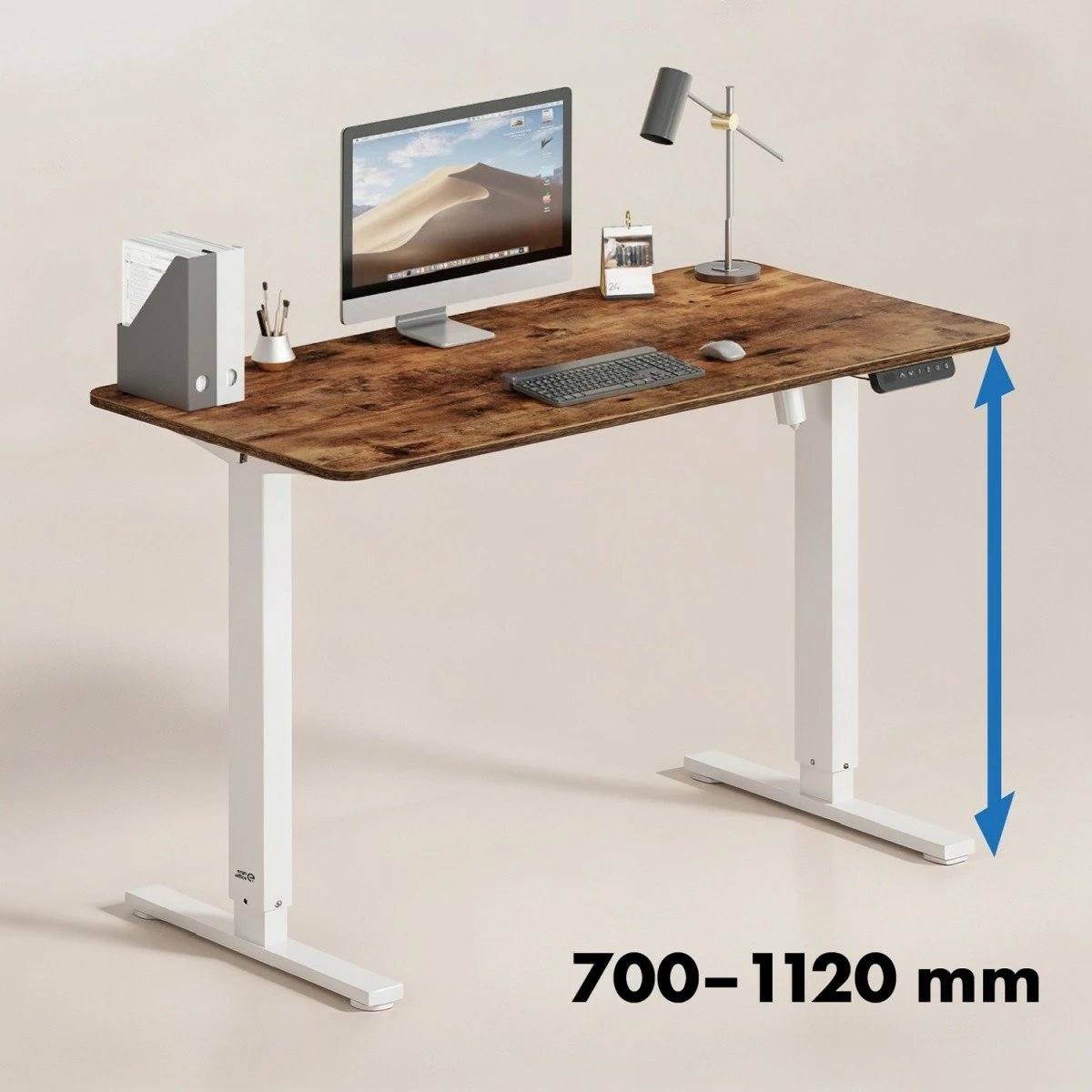 Tavolinë elektrike Ergo Office ER-400W, e bardhë