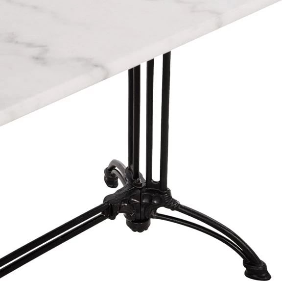 Tavolinë me 2 këmbë, bazë prej gize, FH5612, mermer, 110x70
